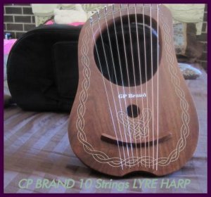 CP BRAND NEW 10 STRINGS LYRE HARP FREE CARRY BAG & SHIP