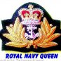 ROYAL NAVY OFFICER HAT CAP CAPT. Queens Crown BADGE NEW
