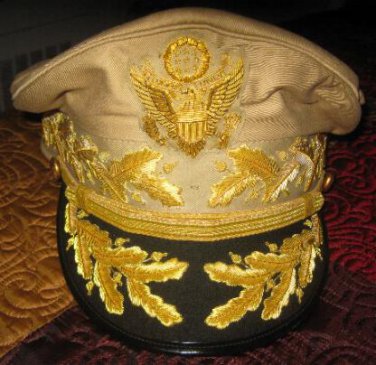 US General Douglas MacArthur's Uniform Khaki Hat NEW Size 57, 58, 59, 60, 61, 62