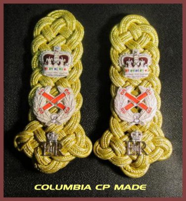 British FIELD MARSHALL SILVER ON GOLD Epaulettes Shoulder Boards Myler - CP MADE