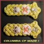 British FIELD MARSHALL SILVER ON GOLD Epaulettes Shoulder Boards Myler - CP MADE