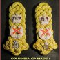 British FIELD MARSHALL SILVER ON GOLD Epaulettes Shoulder Boards Myler - CP MADE