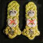 British FIELD MARSHALL SILVER ON GOLD Epaulettes Shoulder Boards Myler - CP MADE