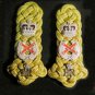 British FIELD MARSHALL SILVER ON GOLD Epaulettes Shoulder Boards Myler - CP MADE