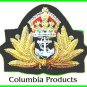 NEW ROYAL NAVY OFFICER HAT CAP CAPT.ADMIRAL Bullion Badge KING CROWN CP MADE