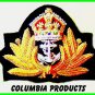 NEW ROYAL NAVY OFFICER HAT CAP CAPT.ADMIRAL Bullion Badge KING CROWN CP MADE