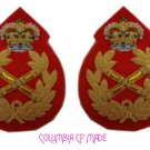 UK British Army Field Marshal General Uniform Rank Badge Crown Queen Pair NEW