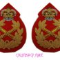 UK British Army Field Marshal General Uniform Rank Badge Crown Queen Pair NEW