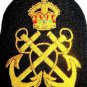 HAND EMBROIDERED NEW UK PETTY OFFICER GOLD BULLION HAT BADGE CP MADE USA FREE SH