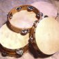 Twelve (12) Church TAMBOURINES Size 8" CP Brand New Single Row Jingles Goat Head