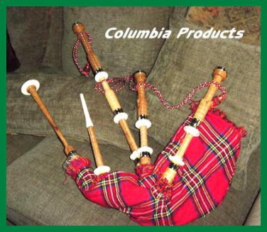 NEW IMPORTED FULL SIZE NATURAL COCUS WOOD SCOTTISH BAGPIPES SET - FREE SHIP USA