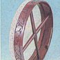 CP Brand New Bodhran Size 16" Hand Carved Natural Brown Rosewood Free Beater