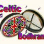 CP Brand New Bodhran Size 16" Hand Carved Natural Brown Rosewood Free Beater