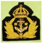 SWEDEN NAVY OFFICER HAT CAP BADGE NEW HAND EMBROIDERED FREE SHIP IN USA CP MADE