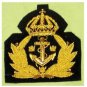 SWEDEN NAVY OFFICER HAT CAP BADGE NEW HAND EMBROIDERED FREE SHIP IN USA CP MADE