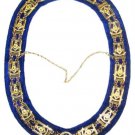 REGALIA MASONIC BLUE HOUSE MASTER MASON DRESS METAL CHAIN COLLAR - CP MADE REGALIA MASONIC BLUE HOUSE MASTER MASON DRESS METAL CHAIN COLLAR - CP MADE