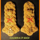 British FIELD MARSHALL GOLD ON GOLD Epaulettes Shoulder Boards Myler - CP MADE