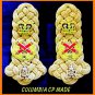 British FIELD MARSHALL GOLD ON GOLD Epaulettes Shoulder Boards Myler - CP MADE