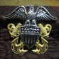 USA NAVY OFFICER METAL HAT CAP BADGE, CAPTAIN ADMIRAL HAT METAL BADGE - HI QUALITY - CP MADE