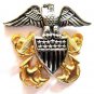 USA NAVY OFFICER METAL HAT CAP BADGE, CAPTAIN ADMIRAL HAT METAL BADGE - HI QUALITY - CP MADE