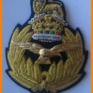 ROYAL AIR FORCE HAT CAP COMMODORE Bullion Badge KING CROWN - FREE SHIP IN USA