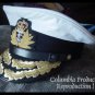ROYAL NAVY ADMIRAL OFFICER WHITE HAT CAP NEW Size 57, 58, 59, 60, 61, 62 Sizes