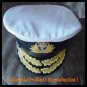 ROYAL NAVY ADMIRAL OFFICER WHITE HAT CAP NEW Size 57, 58, 59, 60, 61, 62 Sizes