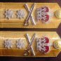 NEW UK NAVY HARD SHOULDER BOARDS 2 STARS REAR ADMIRAL RANK - HI QUALITY CP MADE