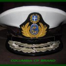 GREEK NAVY COMMANDER ADMIRAL RANK WHITE HAT CAP NEW Size 56, 57, 58, 59, 60, 61
