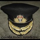 ROYAL NAVY ADMIRAL OFFICER BLACK HAT CAP NEW Size 57, 58, 59, 60, 61, 62 Sizes