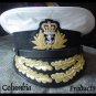 ROYAL NAVY ADMIRAL OFFICER BLACK HAT CAP NEW Size 57, 58, 59, 60, 61, 62 Sizes