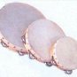 Church TAMBOURINES Set Of Three Single Row Jingles Goat Skin Heads CP Brand New