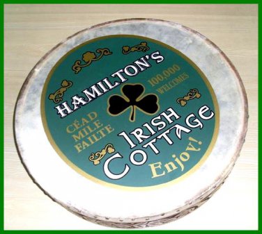 CP Brand New Bodhran Size 18" Hand Carved Natural Brown, Printed Name HAMILTON