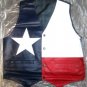TEXAS FLAG COLOR LEATHER VEST NEW 2019 STOCK. ALL SIZES - HI QUALITY - CP BRAND