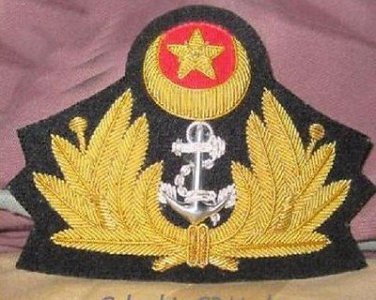 PAKISTAN NAVY OFFICER HAT CAP HILAL STAR BADGE NEW - FREE SHIP IN USA