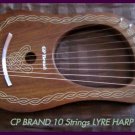 CP BRAND NEW 10 STRINGS LYRE HARP FREE CARRY BAG & SHIP USA - QUALITY MATTERS