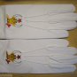 MASONIC REGALIA SHRINER NEW DRESS METAL TRI COLOR COLLAR & GLOVES PAIR CP MADE