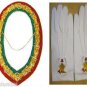 MASONIC REGALIA SHRINER NEW DRESS METAL TRI COLOR COLLAR & GLOVES PAIR CP MADE