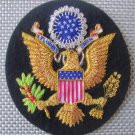 USA COAT OF ARM BADGES NEW HAND EMBROIDERED CP MADE - EXCELLENT QUALITY 3-1/2"