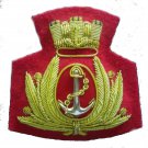ITALIAN NAVY OFFICER HAT CAP BADGE NEW HAND EMBROIDERED FREE SHIP IN USA CP MADE ITALIAN NAVY OFFICER HAT CAP BADGE NEW HAND EMBROIDERED FREE SHIP IN USA CP MADE