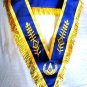 MASONIC REGALIA SET MASTER MASON APRON COLLAR CUFFS & GLOVES PAIR BLUE CP MADE