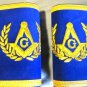 MASONIC REGALIA SET MASTER MASON APRON COLLAR CUFFS & GLOVES PAIR BLUE CP MADE