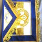 MASONIC REGALIA SET MASTER MASON APRON COLLAR CUFFS & GLOVES PAIR BLUE CP MADE