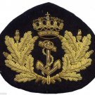 NETHERLANDS NAVY OFFICER HAT CAP BADGE NEW HAND EMBROIDERED CP MADE NETHERLANDS NAVY OFFICER HAT CAP BADGE NEW HAND EMBROIDERED CP MADE
