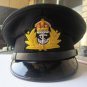 ROYAL UK NAVY OFFICERS HAT CAP BLACK NEW KING CROWN BADGE MOST SIZES HI QUALITY