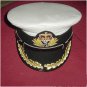 NEW UK ROYAL NAVY OFFICER HAT CAP CAPT.ADMIRAL Bullion Badge KING CROWN CP MADE