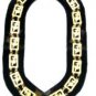 MASONIC REGALIA KNIGHTS TEMPLAR METAL CHAIN COLLAR ON BLACK VELVET - CP MADE