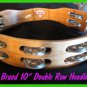 CP TAMBOURINES Double Row Jingles HEADLESS 10" Free SHIP USA - Quality Sound
