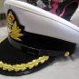 ROYAL NAVY OFFICERS HAT CAP CAPTAIN RANK WHITE NEW KING CROWN BADGE ALL SIZES