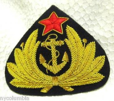 YUGOSLAVIA NAVY OFFICER HAT CAP BADGE NEW HAND EMBROIDERED CP MADE